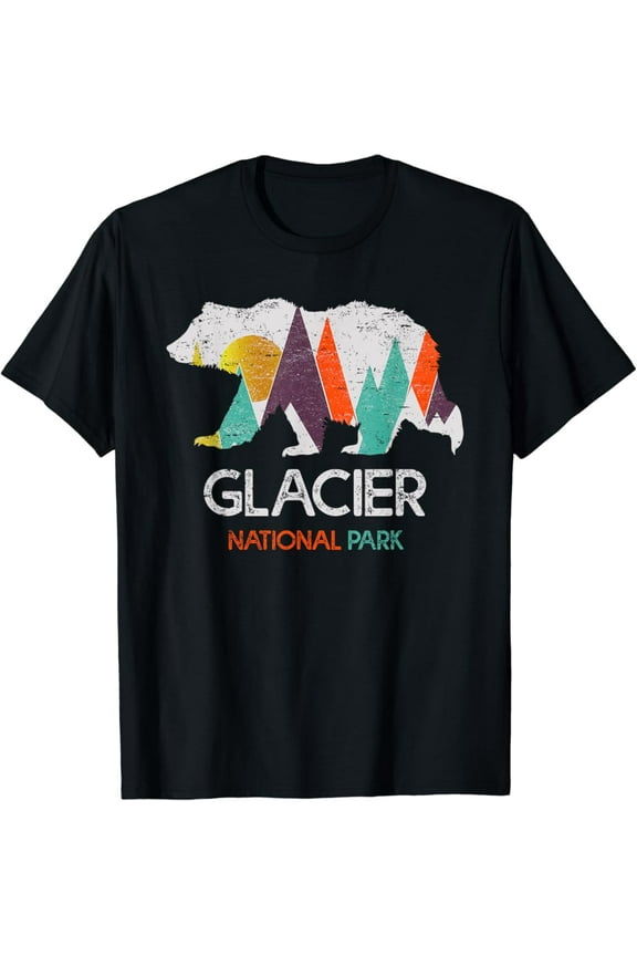 Hot Trending T-Shirt With National Park Glacier Big Sky Country Montana Treasure State T-Shirt Design Preview Only