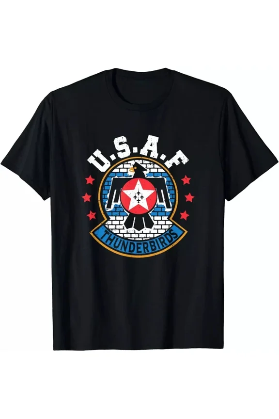 Hot Trending T-Shirt With New Limited Us Thunderbirds Military Uniform Airforce Design Preview Only
