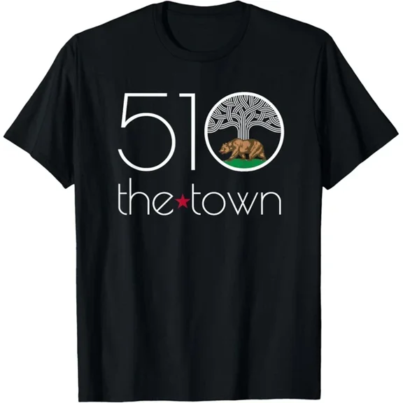 Hot Trending T-Shirt With Oakland 510 The Town Oak T-Shirt Design Preview Only