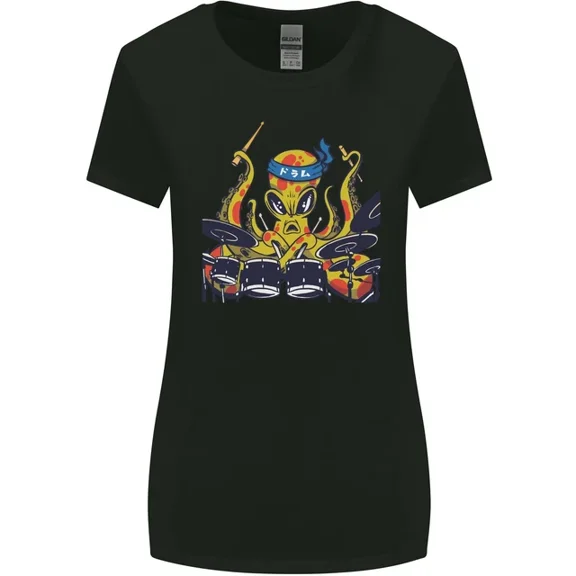 Hot Trending T-Shirt With Octopus Drummer Drumming Drum Funny T-Shirt Design Preview Only