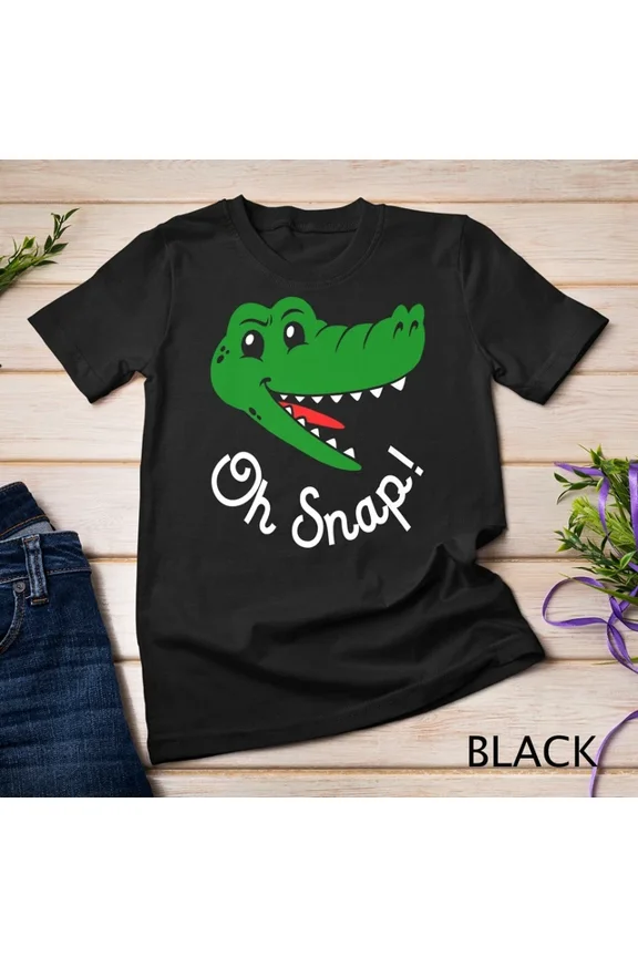 Hot Trending T-Shirt With Oh Snap Funny Crocodile Alligator Pun Premium Unisex S-5Xl T-Shirt