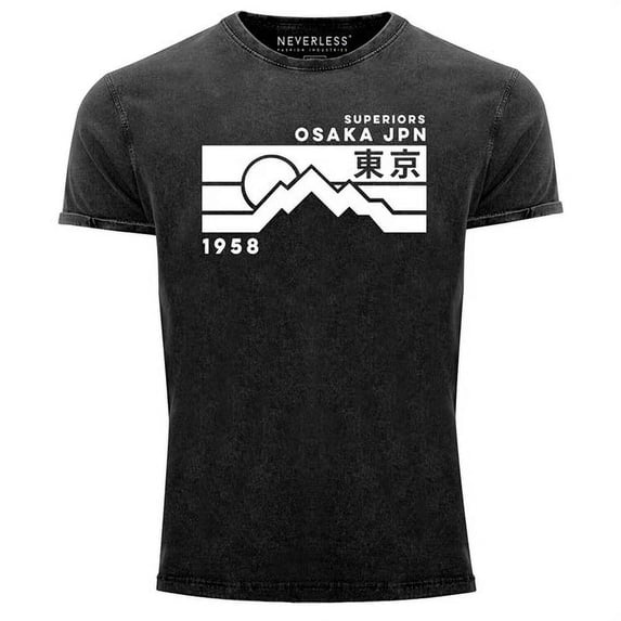 Hot Trending T-Shirt With Osaka Japan Superiors Mountain Retro Print Design Preview Only