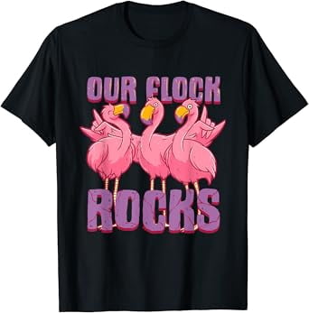 Hot Trending T-Shirt With Our Flock Rocks Funny Flamingo Family ...