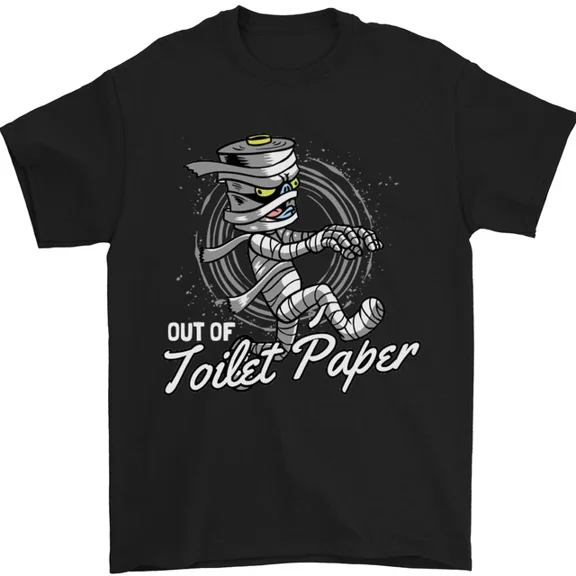Hot Trending T-Shirt With Out Of Toilet Paper Funny Halloween Mummy T-Shirt Design Preview Only