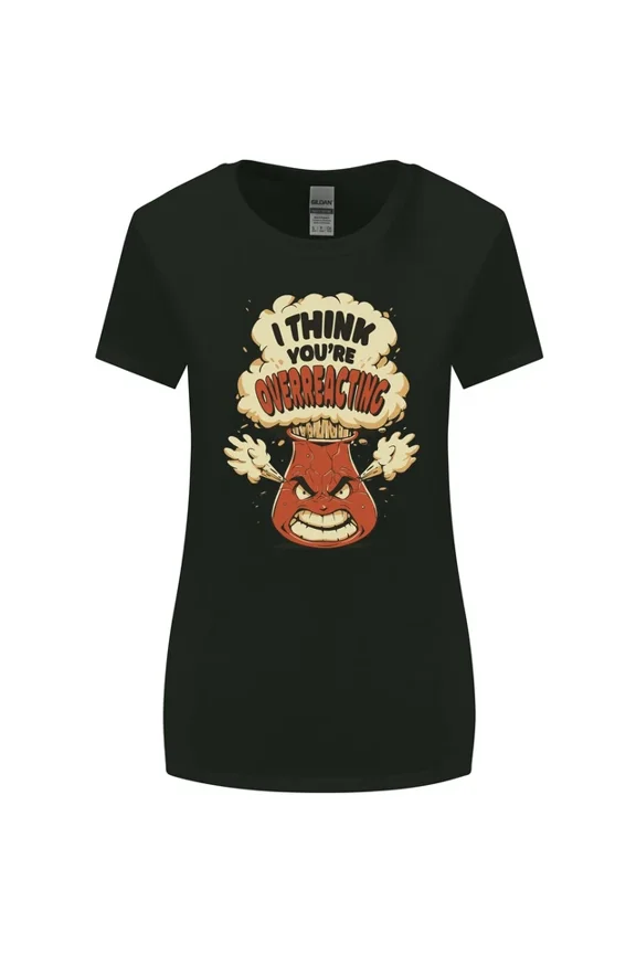 Hot Trending T-Shirt With Overreacting Funny Chemistry Geek Nerd T-Shirt Design Preview Only