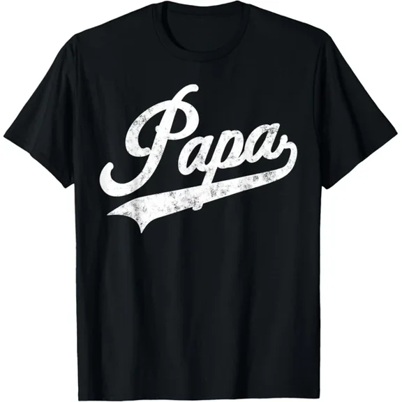 Hot Trending T-Shirt With Papa Retro Style Fathers Day Gift For Funny Papa Grandpa T-Shirt Design Preview Only