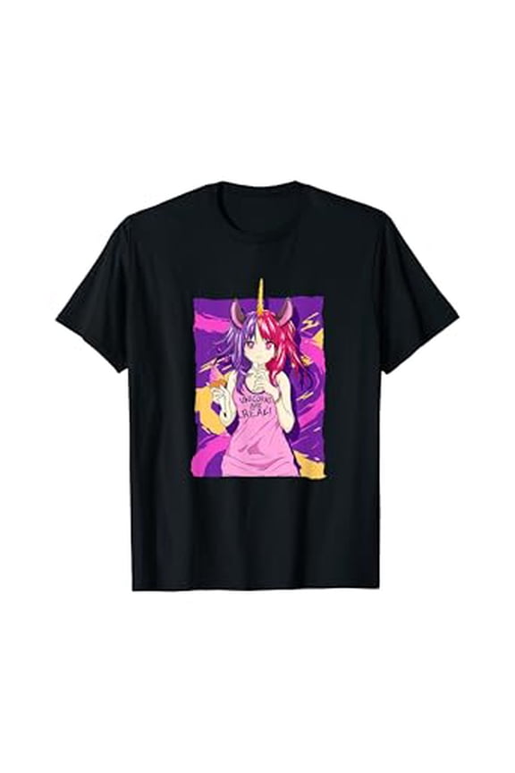 Hot Trending T-Shirt With Pastel Goth Clothing And Japanese Anime Clothes Unicorn Girl T-Shirt Design Preview Only