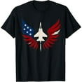 thumbnail image 1 of Hot Trending T-Shirt With Patriotic Usa Flag Fighter Jets 4Th Of July Eagle Boys Men T-Shirt Design Preview Only, 1 of 5
