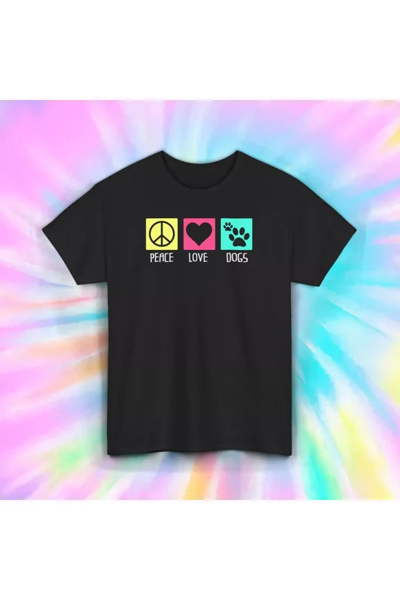 Hot Trending T-Shirt With Peace Lovere Dogs Cute Pet Owner Puppy Rescue Adoption Gift T-Shirt Design Preview Only