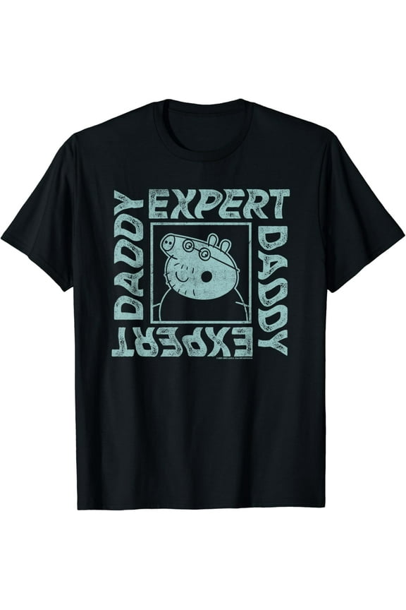 Hot Trending T-Shirt With Peppa Pig Father'S Day Expert Daddy Vintage Faded Box Logo