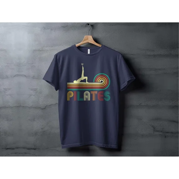 Hot Trending T-Shirt With Pilates Vintage Retro T-Shirt, Funny Workout Fitness Yoga Tee Gift, Gym Shirt Design Preview Only