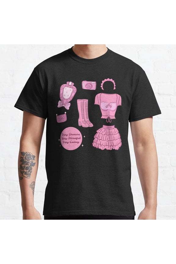 Hot Trending T-Shirt With Pink Coquette Aesthetic, Very Demure, Fashion Aesthetic, Baby , Pink Y Design Preview Only