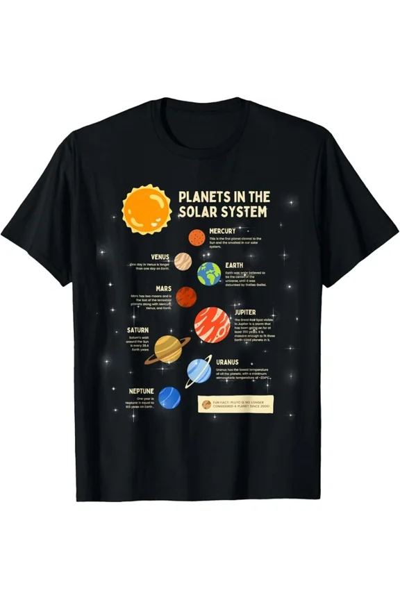 Hot Trending T-Shirt With Planets Solar System Outer Space Science Design Preview Only