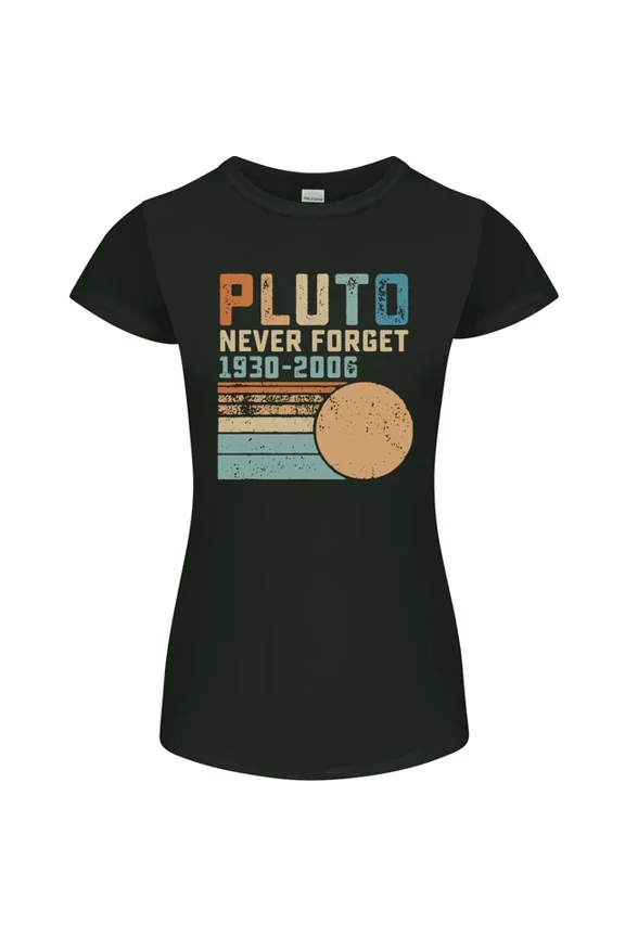 Hot Trending T-Shirt With Pluto Never Forget Space Planet Astronomy T-Shirt Design Preview Only
