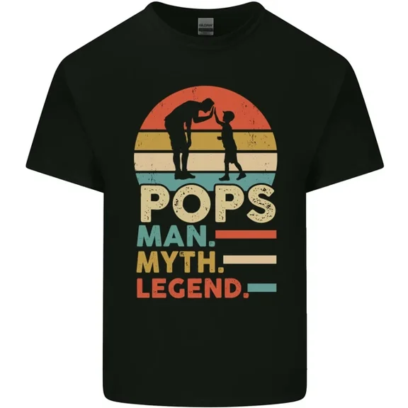 Hot Trending T-Shirt With Pops Man Myth Legend Funny Fathers Day T-Shirt Design Preview Only