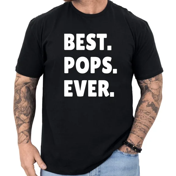 Hot Trending T-Shirt With Pops T-Shirt For Fathers Day Pops Birthday Christmas Gifts Mens T Shirt Design Preview Only