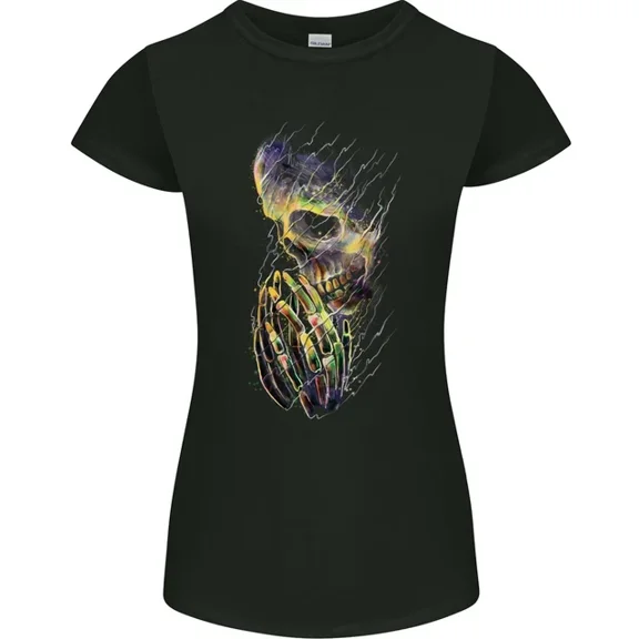 Hot Trending T-Shirt With Praying Gothic Biker Heavy Metal Rock T-Shirt Design Preview Only