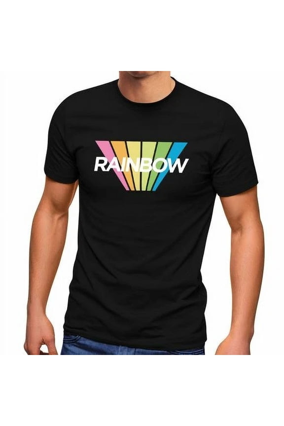 Hot Trending T-Shirt With Print Lettering Rainbow Rainbow Summer Fashion Design Preview Only