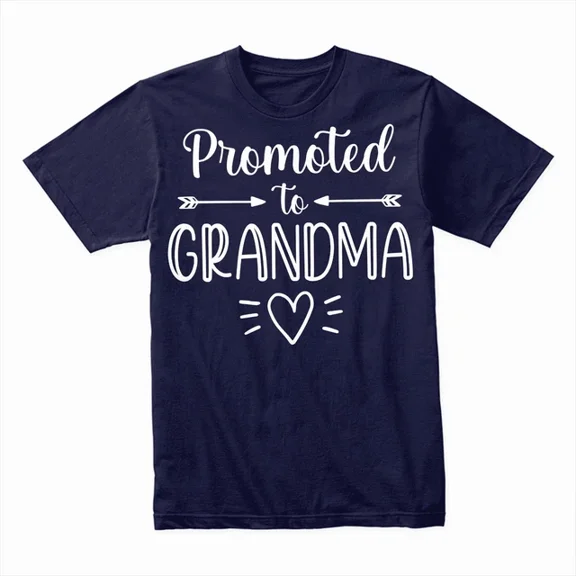 Hot Trending T-Shirt With Promoted To Grandma T-Shirt, New Grandmother Gift, Cute Pregnancy Reveal Tee Design Preview Only