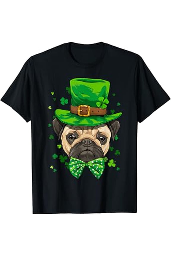 Hot Trending T-Shirt With Pug Leprechaun St Patricks Day Dog Men Gift T-Shirt Design Preview Only