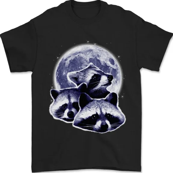 Hot Trending T-Shirt With Raccoon Moon T-Shirt Design Preview Only