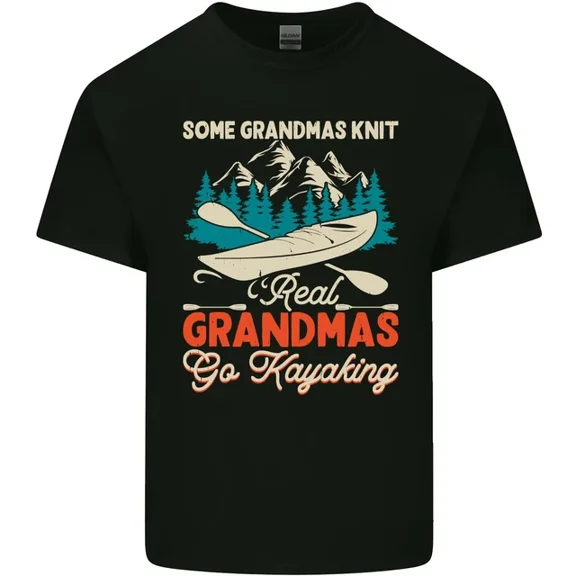 Hot Trending T-Shirt With Real Grandmas Go Kayaking Funny Kayak T-Shirt Design Preview Only