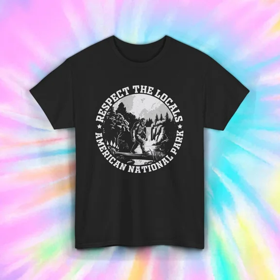 Hot Trending T-Shirt With Respect The Locals Shirt Bigfoot National Park Forest Hike Design Preview Only