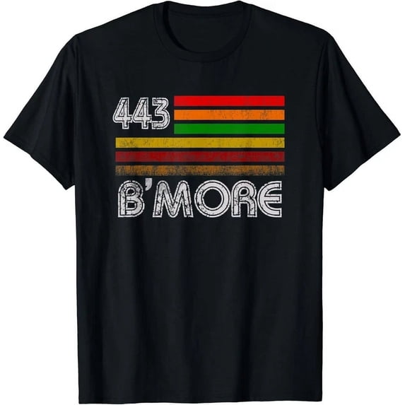 Hot Trending T-Shirt With Retro B'More Baltimore Area Code 443 Maryland ...