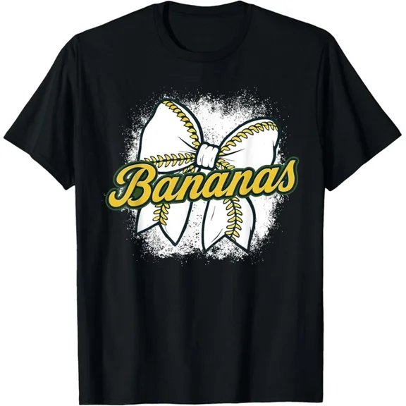 Hot Trending T-Shirt With Retro Bananas Last Name Gifts Coquette Bow Women T Shirt Funny Gift I Design Preview Only