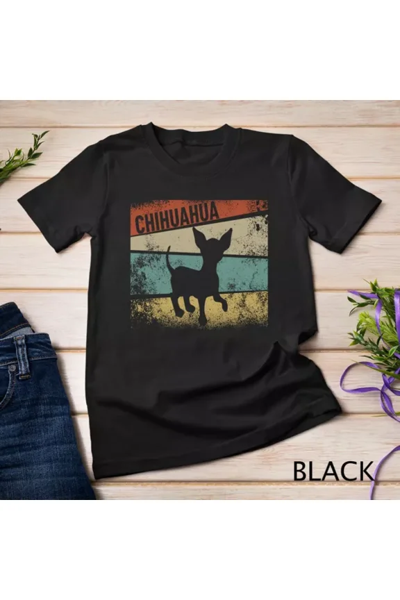 Hot Trending T-Shirt With Retro Chihuahua Dog Breed Silhouette Chihuahua Unisex S-5Xl T-Shirt