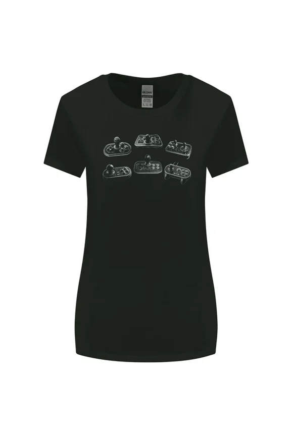 Hot Trending T-Shirt With Retro Joypads Joystick Gaming Gamer Controller T-Shirt Design Preview Only