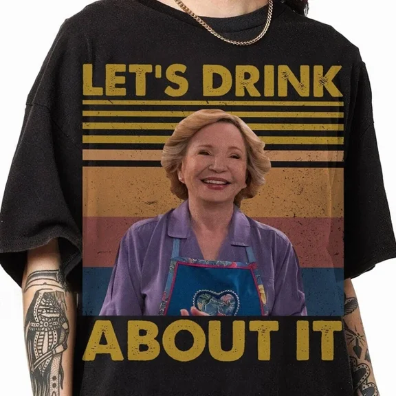 Hot Trending T-Shirt With Retro Kitty Forman Shirt, Lets Drink About It, 90S Mom Vibes Vintage Shirt Design Preview Only