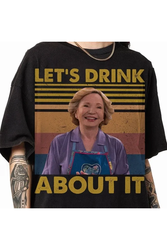 Hot Trending T-Shirt With Retro Kitty Forman Shirt, Lets Drink About It, 90S Mom Vibes Vintage Shirt Design Preview Only