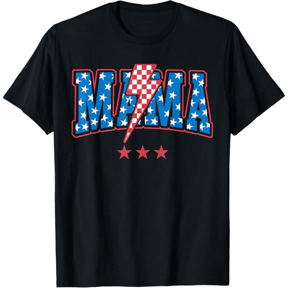 Hot Trending T-Shirt With Retro Mama Dada Mini 4Th Of July American Family Matching T-Shirt Design Preview Only