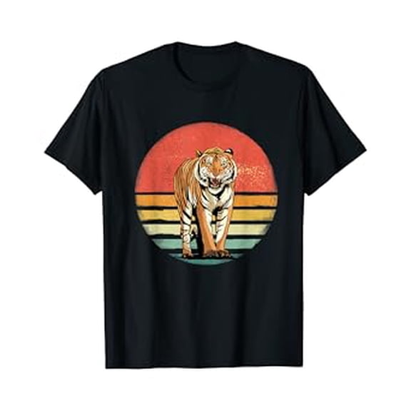 Hot Trending T-Shirt With Retro Vintage Tiger Shirtwild Tiger Animal Lover Gift T-Shirt Design Preview Only