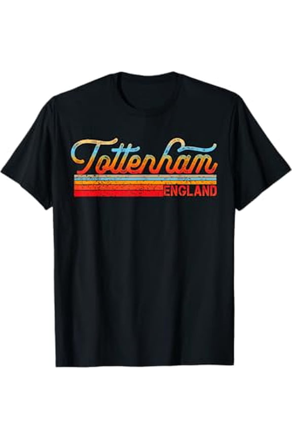 Hot Trending T-Shirt With Retro Vintage Tottenhamvintage 80S Style Tottenham England T-Shirt Design Preview Only