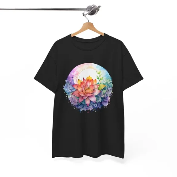 Hot Trending T-Shirt With Retro Yoga Zen Lotus Flower T-Shirt S-5Xl - Dreamy Floral Tee For Wish Makers