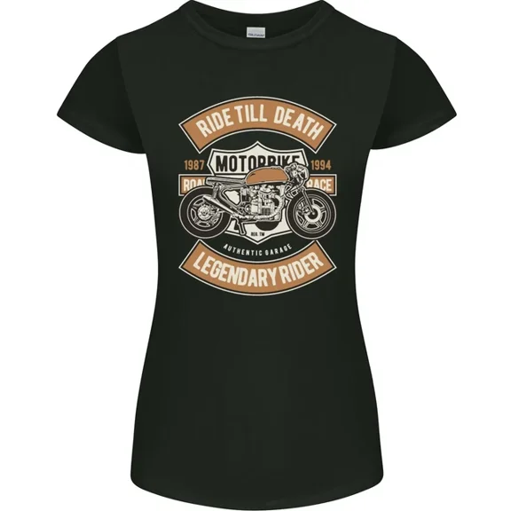 Hot Trending T-Shirt With Ride Till Death Biker Motorcycle Motorbike T-Shirt Design Preview Only
