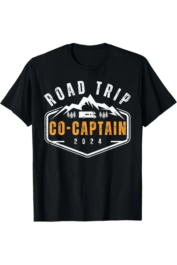 Hot Trending T-Shirt With Road Trip Co Captain Rv Camping Best Friend Couple Design Preview Only