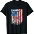 thumbnail image 1 of Hot Trending T-Shirt With Rock Sign Heavy Metal 4Th Of July Us Flag Merica For Men T-Shirt Design Preview Only, 1 of 5