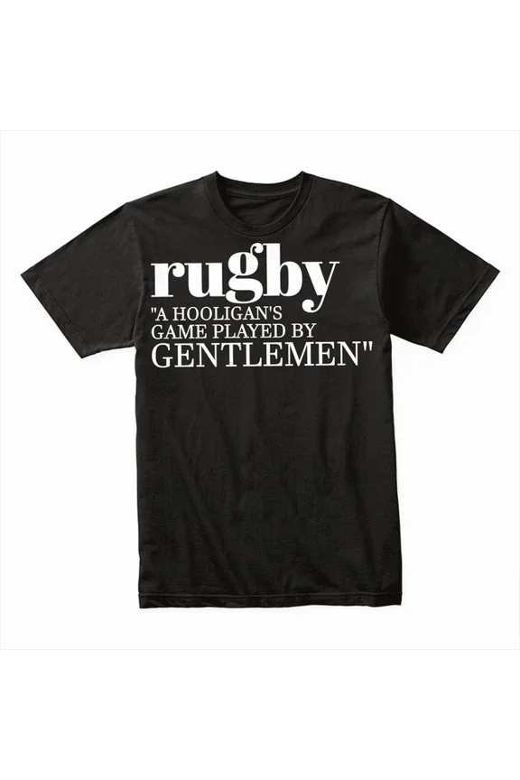 Hot Trending T-Shirt With Rugby T-Shirt - A Hooligans Game Played By Gentlemen, Funny Sports Tee Gift Design Preview Only