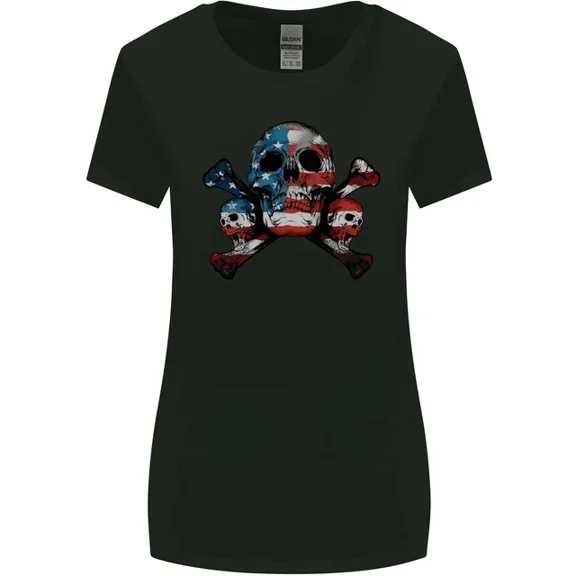 Hot Trending T-Shirt With S Usa Flag America Biker Motorbike T-Shirt Design Preview Only