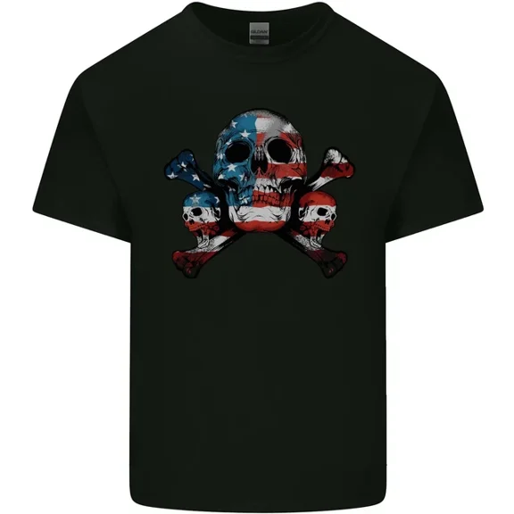 Hot Trending T-Shirt With S Usa Flag America Biker Motorbike T-Shirt Design Preview Only