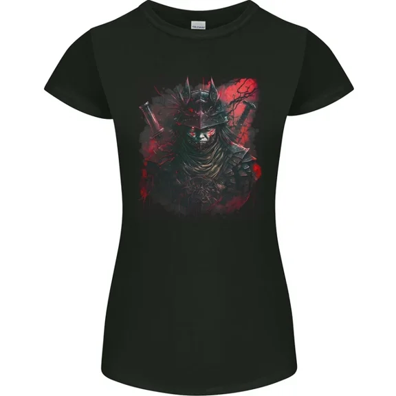 Hot Trending T-Shirt With Samurai Of Death Japanese Fantasy Warrior T-Shirt Design Preview Only