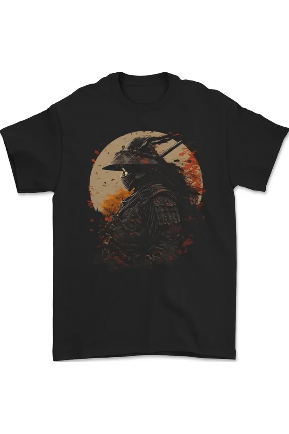 Hot Trending T-Shirt With Samurai Storm Japanese Fantasy Warrior T-Shirt Design Preview Only