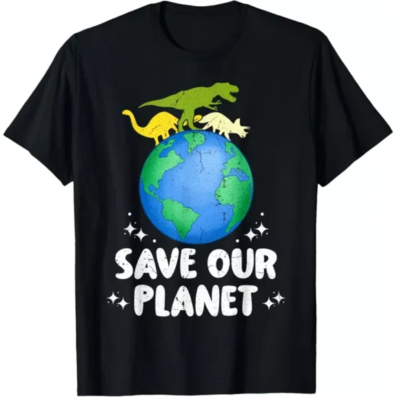 Hot Trending T-Shirt With Save Our Planet Dinosaur Cute Earth Day Design Preview Only