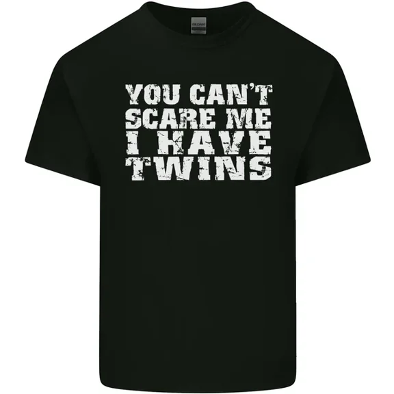 Hot Trending T-Shirt With Scare Me I Have Twins Fathers Day Mothers Mens T-Shirt Tee Top Design Preview Only