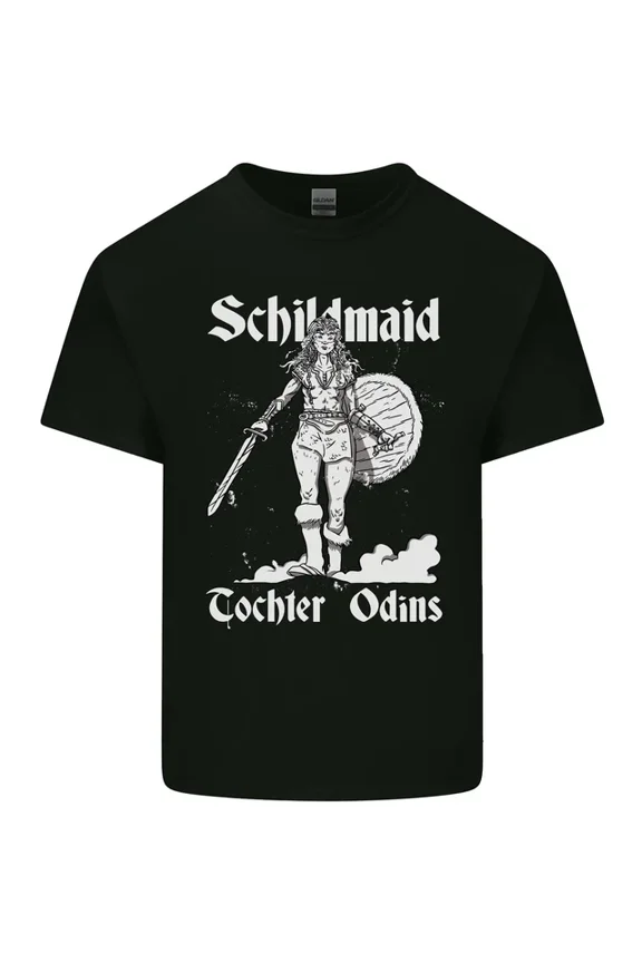Hot Trending T-Shirt With Schildmaid Viking Shield Maiden T-Shirt Design Preview Only