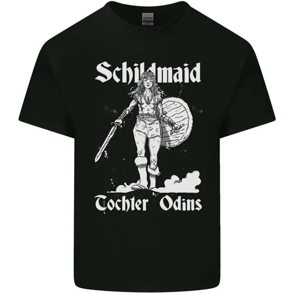Hot Trending T-Shirt With Schildmaid Viking Shield Maiden T-Shirt Design Preview Only