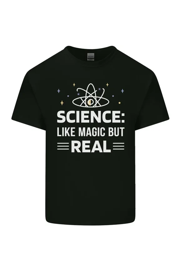 Hot Trending T-Shirt With Science Like Magic But Real Funny Nerd Geek T-Shirt Design Preview Only